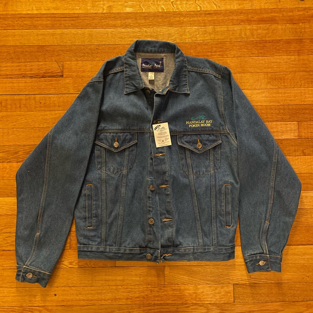 Mandalay Bay Poker Room - Las Vegas Denim Jacket Vintage Paradise Point WSOP MED